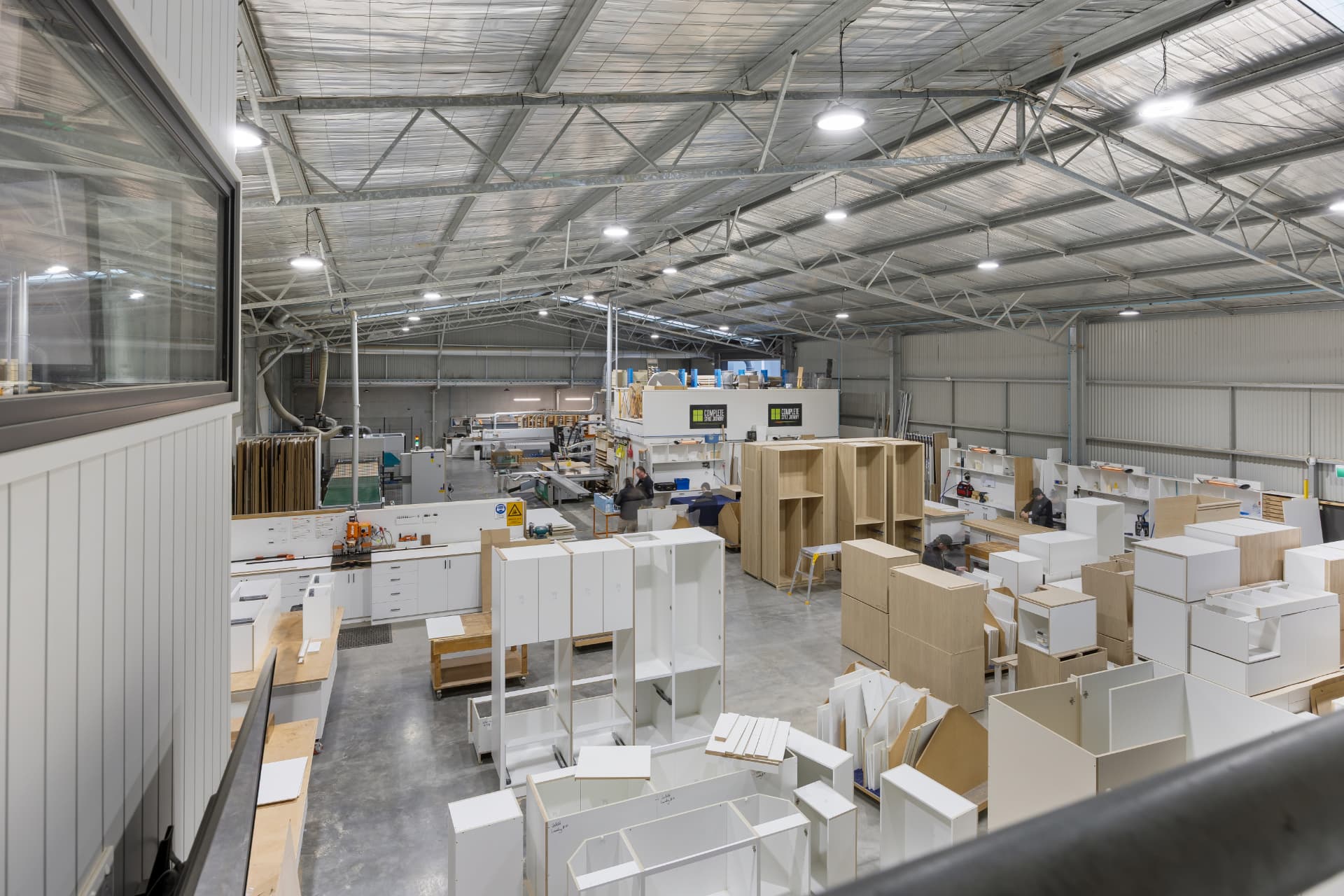 Cabinet making machinery inside the Complete Style Joinery workshop in Ballarat