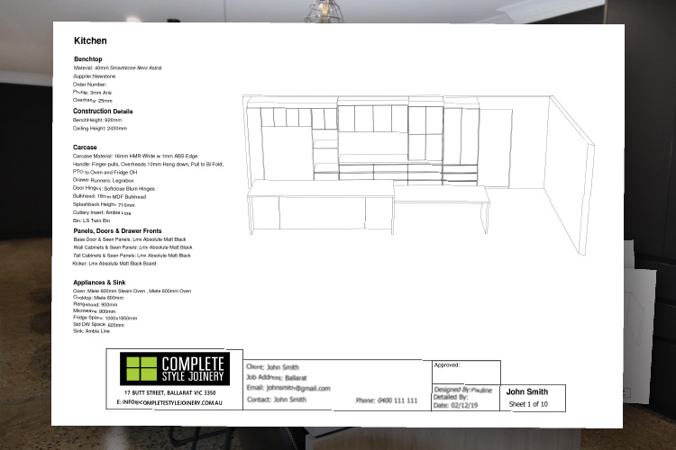 Finished custom joinery installed by Complete Style Joinery in Ballarat