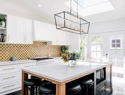 Classic glamour kitchen cabinetry