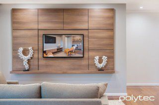 Polytec Ravine media unit with textured finish