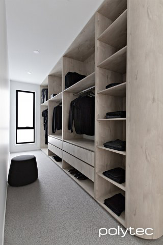 Polytec Angora finish wardrobe detail