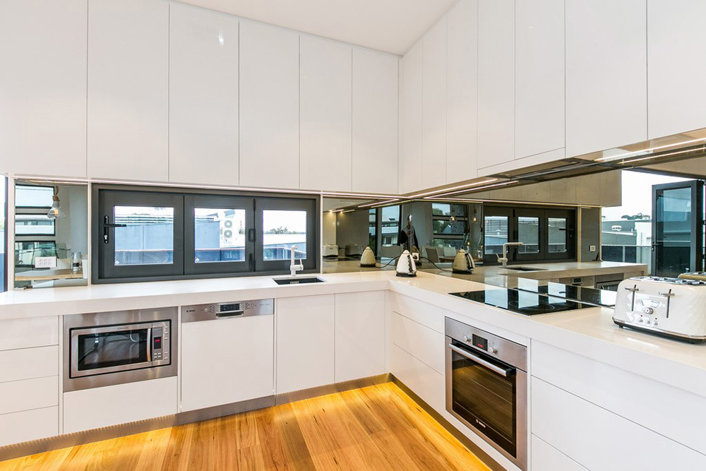 White contemporary kitchen joinery