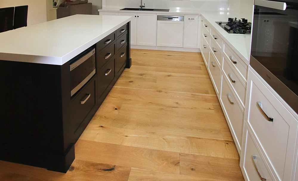 Black and white shaker door kitchen cabinetry